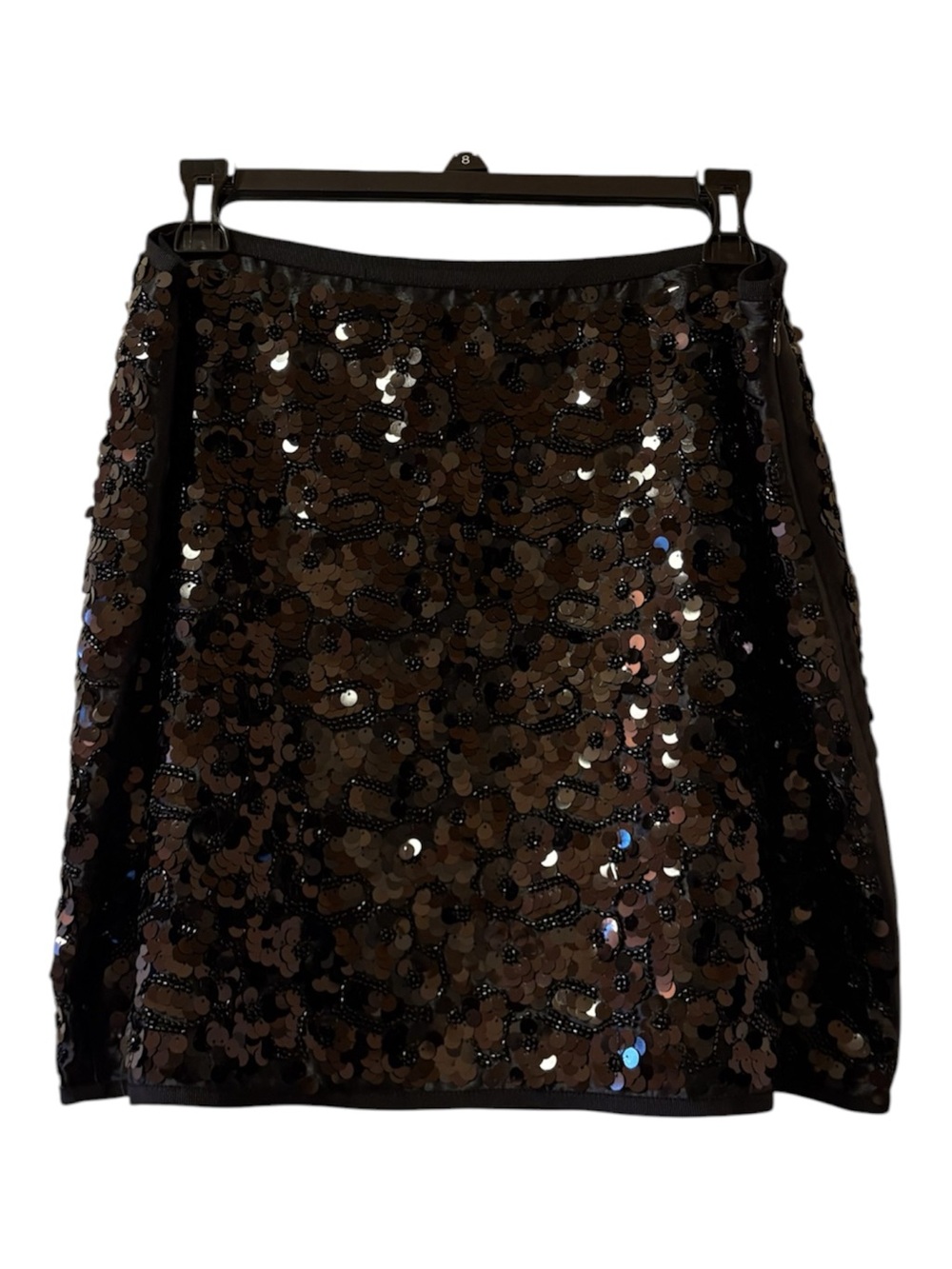 Black Sequin Mini Skirt - Women